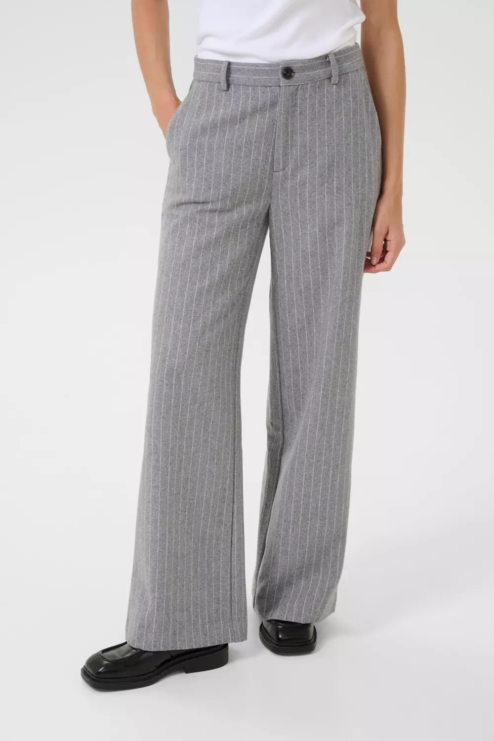 Ninnes pants - Grey pinstripe