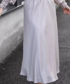 Margit silkeskjørt - Champagne