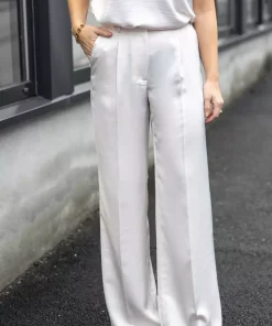 Jules satin pants - Butter cream