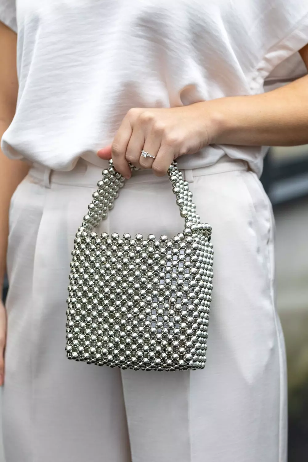 Day Beaded Chrome handbag - Silver