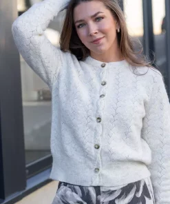 Gabina, knit cardigan - Offwhite