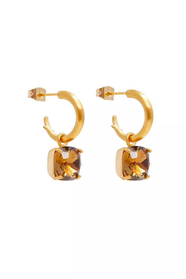 Carla earrings - Smokey quarts
