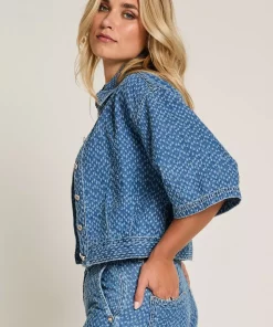 Mauve jacket - Laserprint Denim