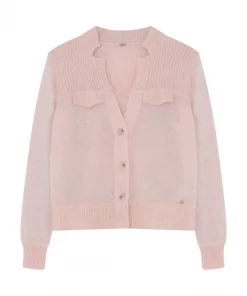 Bera, knit cardigan - Pastel pink