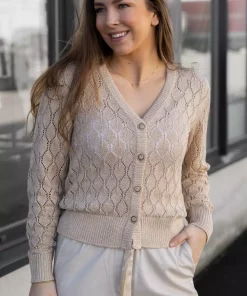 Magda, knit cardigan - Golden