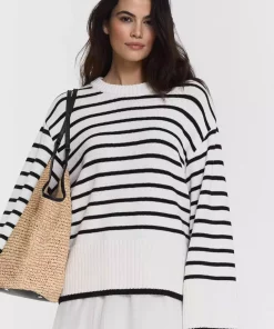 Adoni knitted sweater - Black stripe