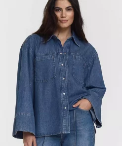Shari Denim Shirt - Deep blue wash