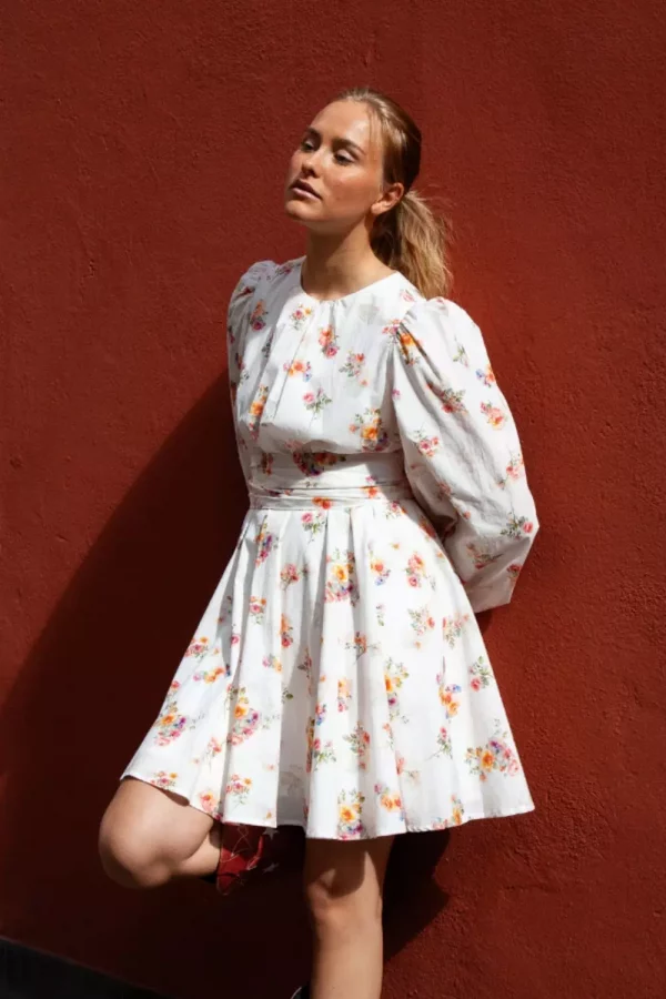 Lise dress - White print