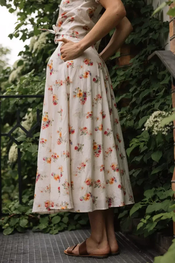 Solene skirt - White print