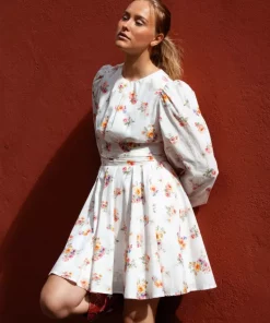 Lise dress - White print
