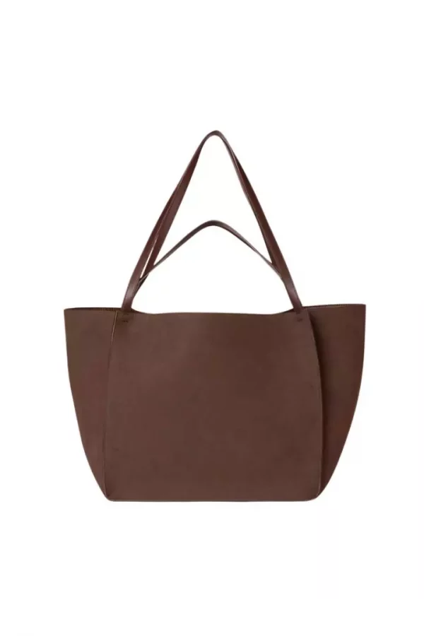 Day Imitation Suede Bag - Coffee Bean