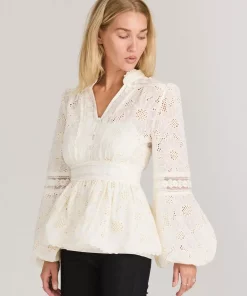 Aliah Daisy Blouse - Cream
