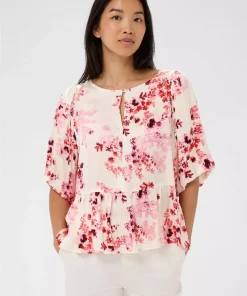 Azelia Blouse - Pink shadow flower