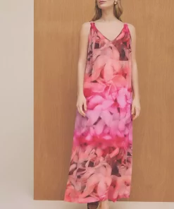 Minic, long strap  - Coral print