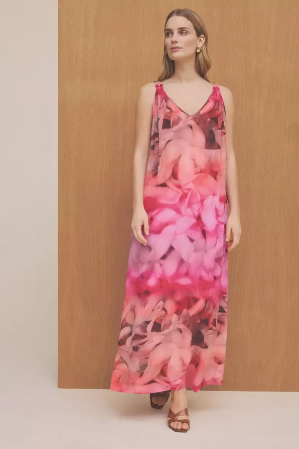 Minic, long strap  - Coral print