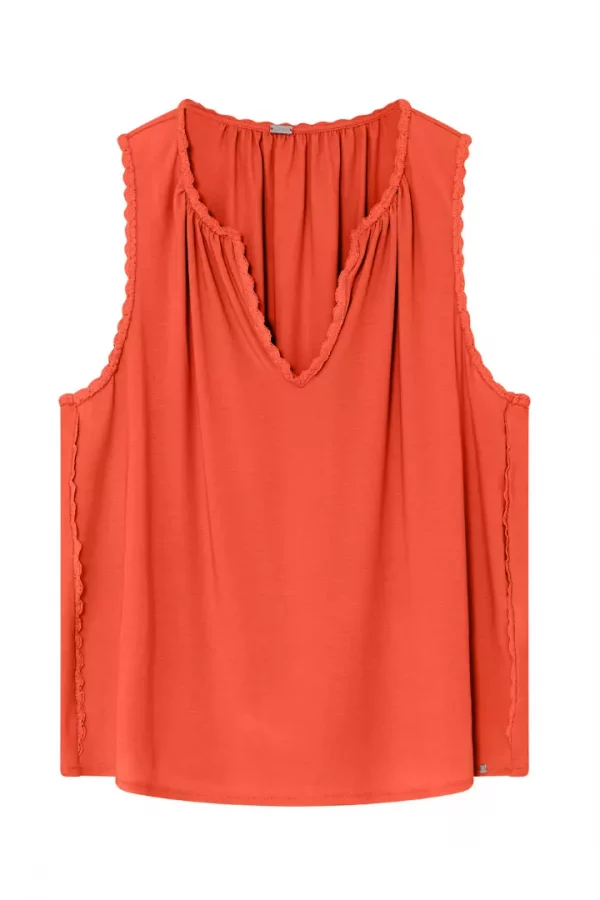 Aisa, top - Hot coral