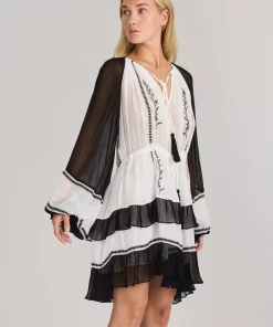 Aurora dress - white/black