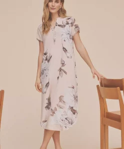 Madonna, midi+ shirt dress - Dust print