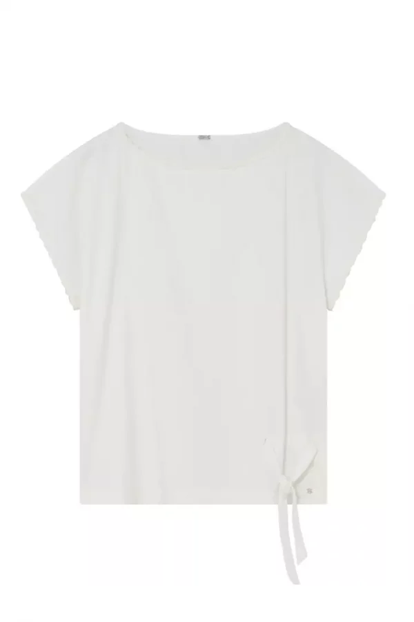 Josia, jersey top - White