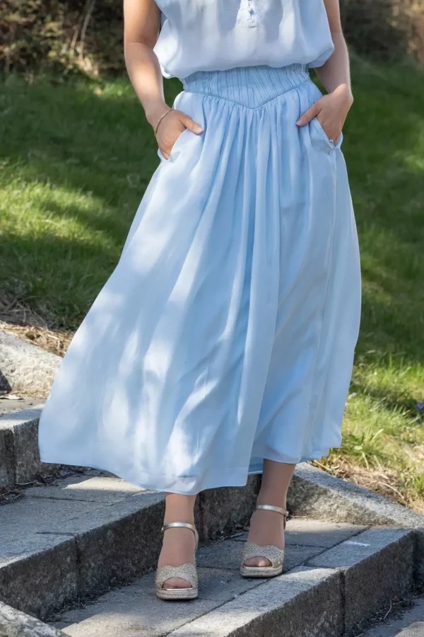 Scari, long skirt - Sea breeze