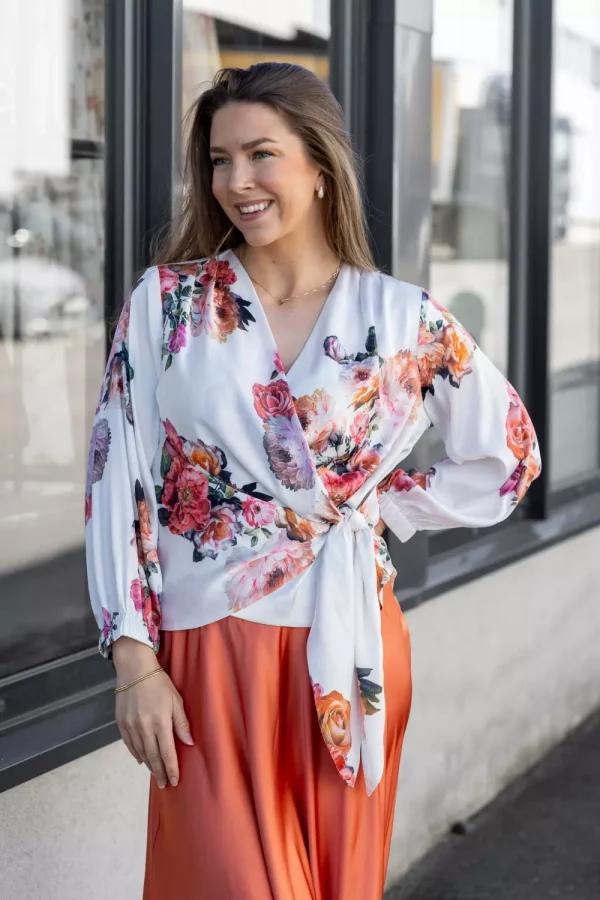 Elena blouse - Fiori Blanc