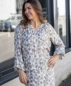 Anette bluse - Nude print