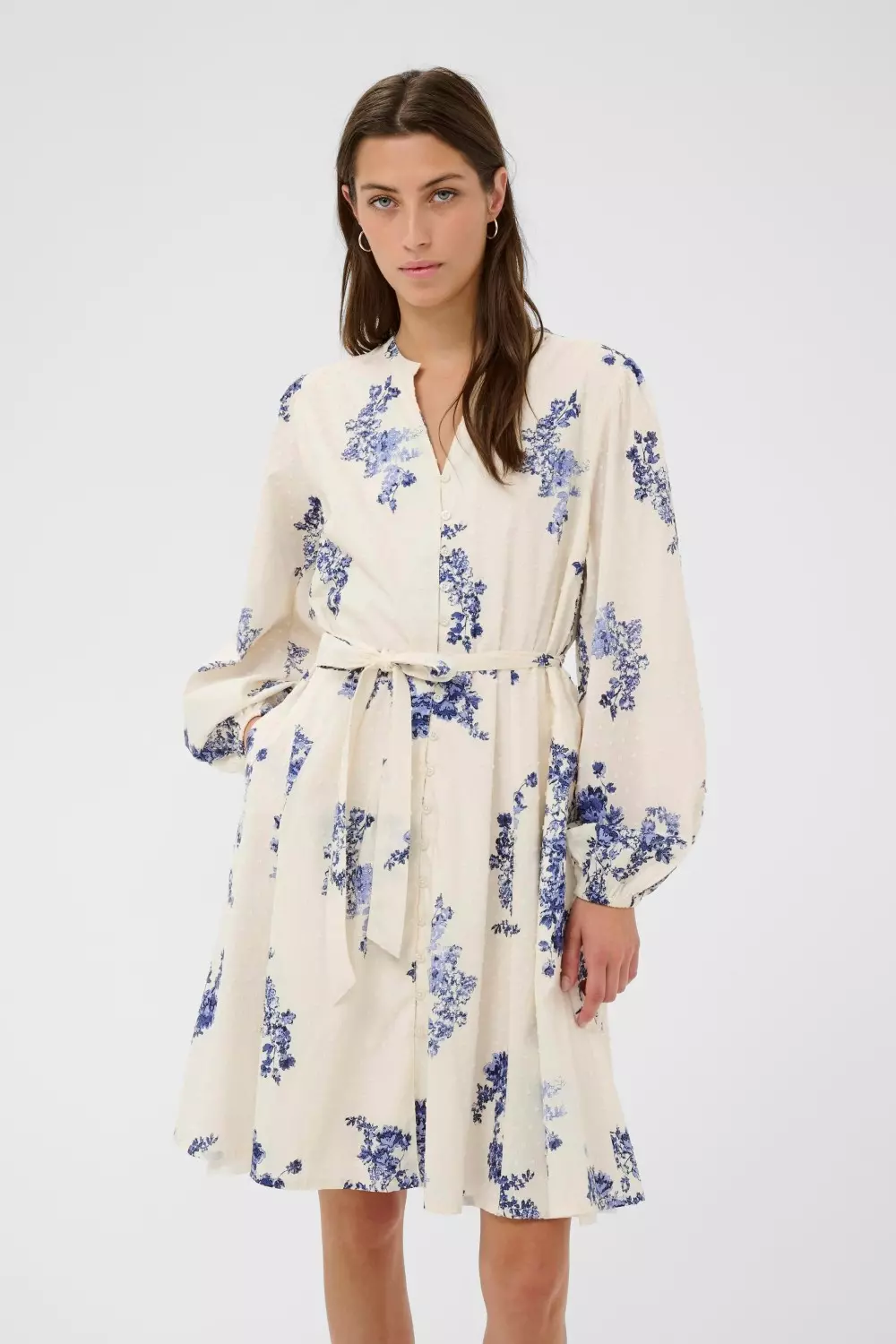 Avira Dress - Blue shadow flower
