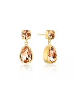Billie drop earrings - Peach