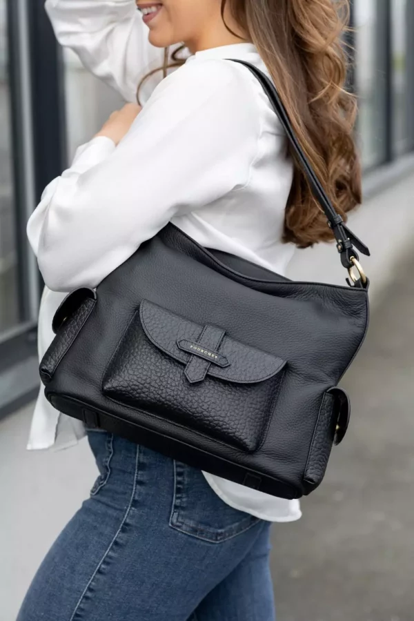 Reporter large shoulder bag - Black