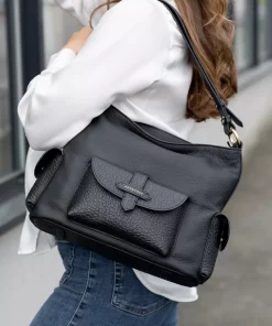 Reporter large shoulder bag - Black