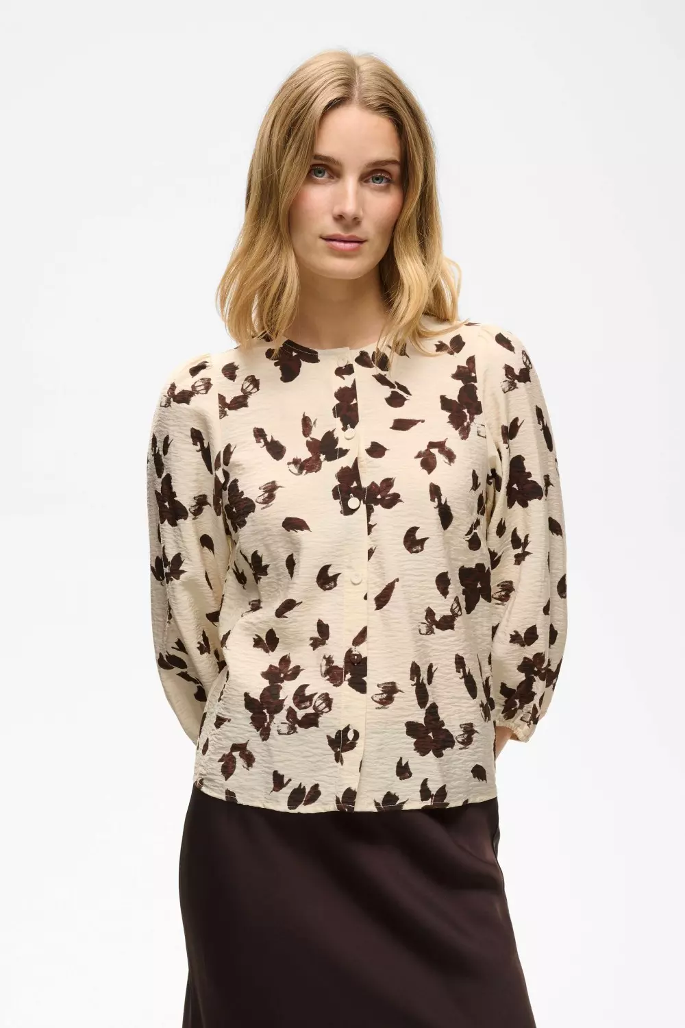 Channie shirt - Oatmeal Feather Flower