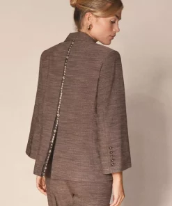 Stasie, blazer - Choco brown