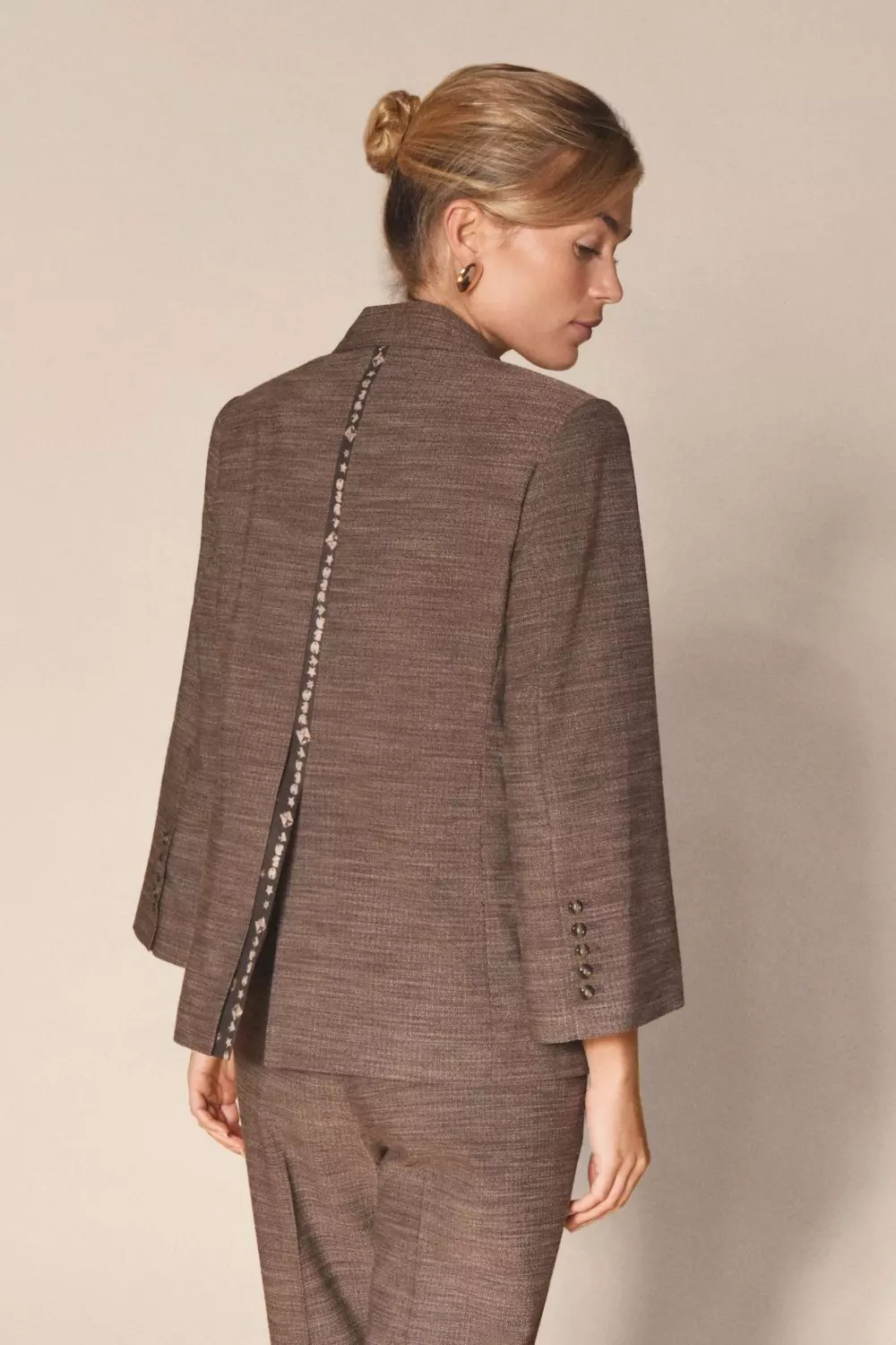 Stasie, blazer - Choco brown