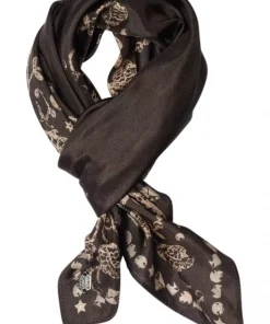 Joly, printed silk scarf - After dark