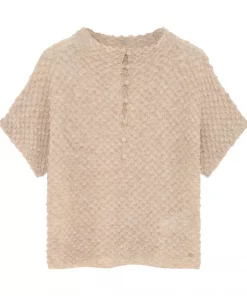 Coya, knit cape - Pale sand