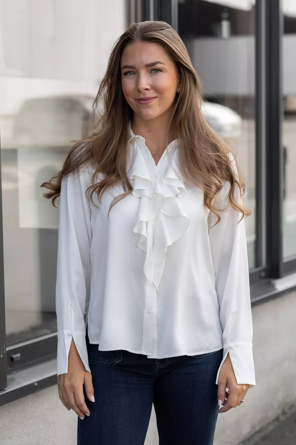 Lillie silkebluse - Offwhite