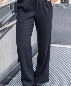 Bali, long wide leg - Black