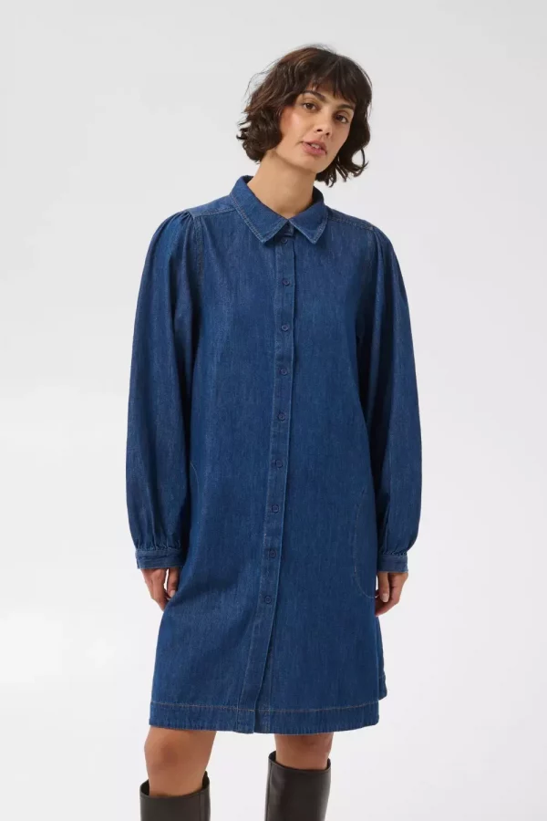 Eleinan Dress - Medium dark blue