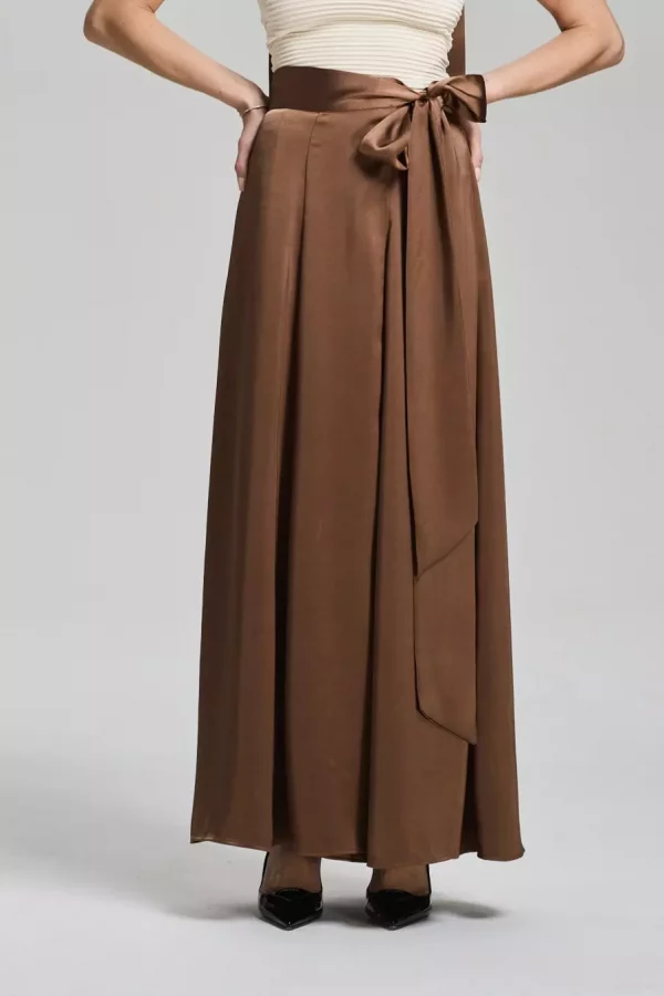 Eleanor wrap skirt - Ombre brown