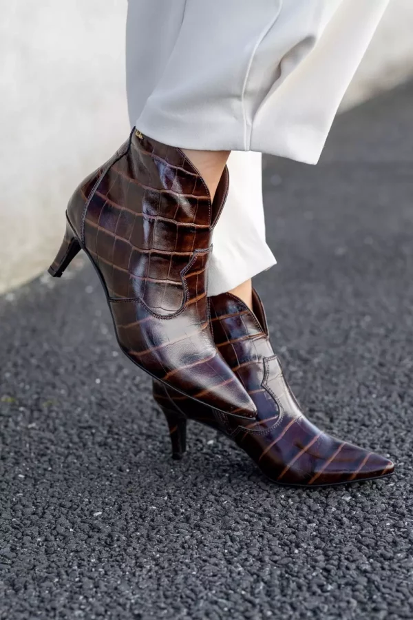 Evi - Dark Brown croco