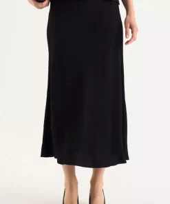 Tyne Satin Skirt - Black