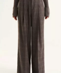 Maelle Trousers - Brown check