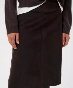 Cimia Leather skirt - Mole