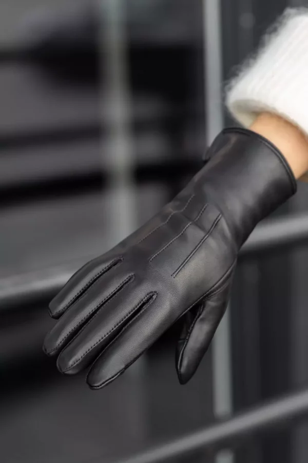 Teddy gloves - Sort