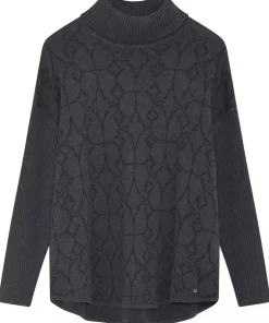 Mandy, jacquard knit - Black
