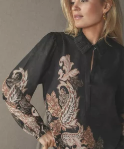 Neomi, blouse - Choko brown