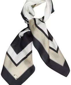 Joly, printed silk scarf - Multi beige