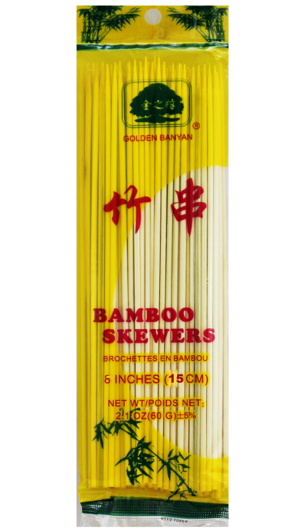 Bamboo skewer 6" 15cm (100pcs) CN