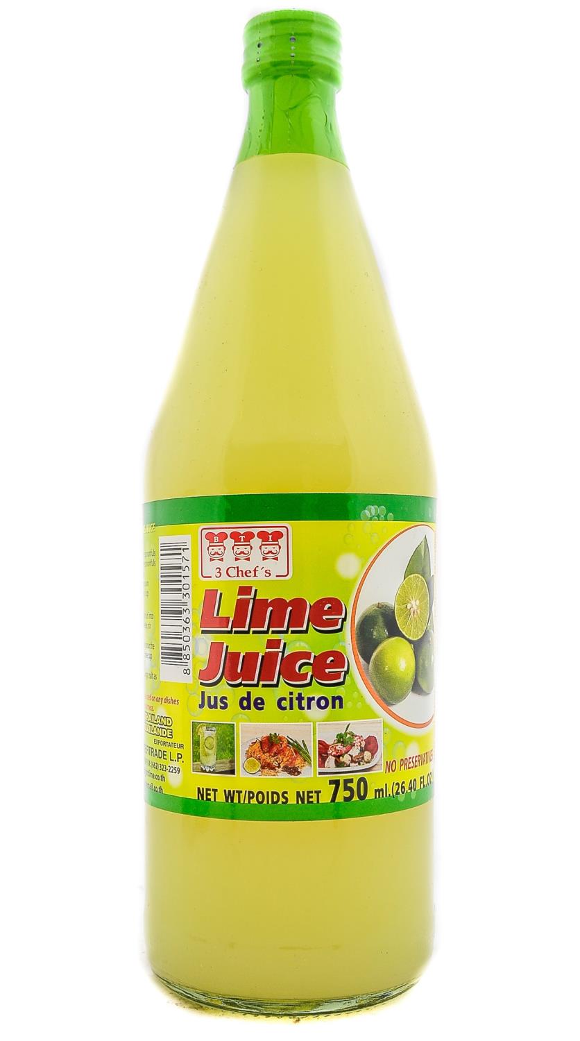 3 CHEF'S lime juice 750ml TH