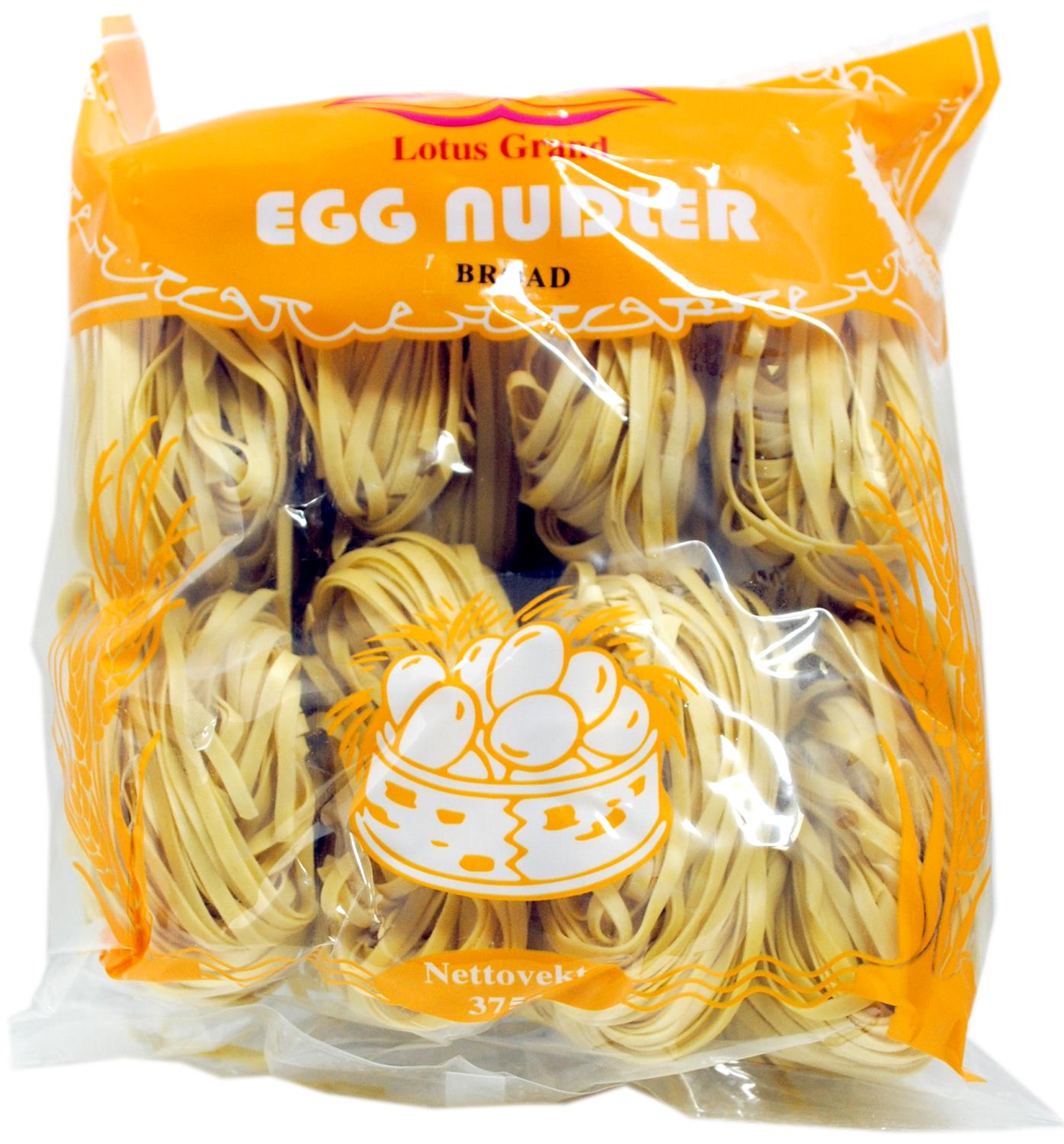 LOTUS dried egg noodle (broad) 375g CN